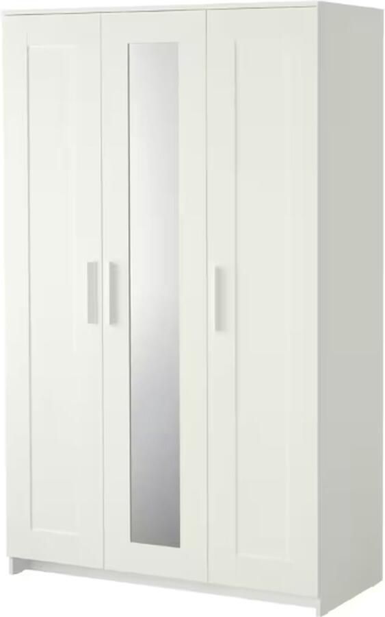 Ikea Brimnes Kledingkast met 3 deuren wit 117x190 cm incl LEVERING en mogelijk MONTAGE
