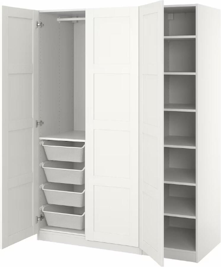 Ikea PAX BERGSBO Kledingkast wit wit 150x60x201 cm incl. LEVERING en MONTAGE
