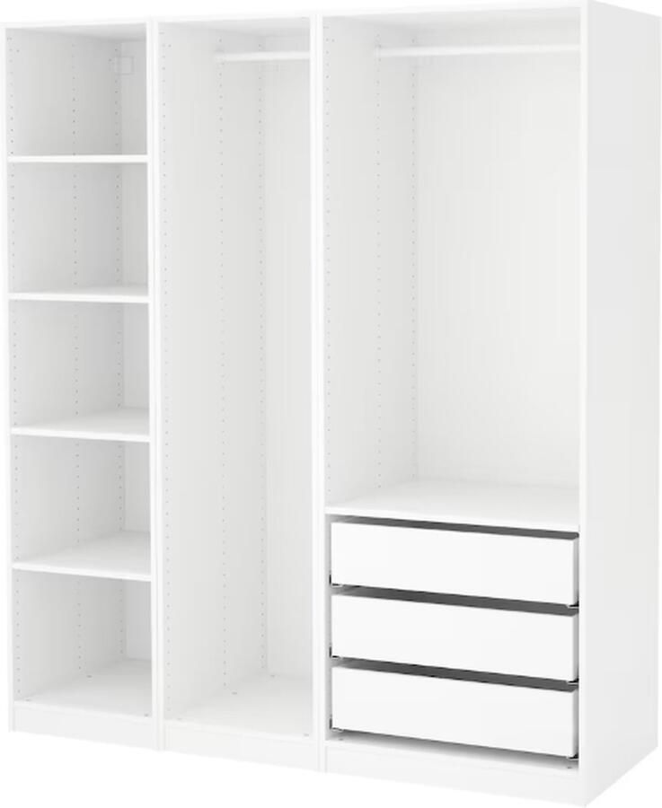 Ikea PAX Kledingkast wit 175x58x201 cm incl. LEVERING en MONTAGE