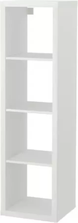 Ikea KALLAX Open kast Wit 42x147 cm Woonkamer Slaapkamer Solide uitstraling Aan De Muur Of Op De Grond Gladde Oppervlakken En Afgeronde Hoeken Geven Een Kwaliteitsgevoel Spaanplaat Hardboard Acrylverf Honingsgraatstructuur