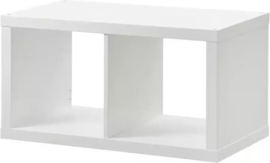 Ikea KALLAX Open kast Wit 77x41 cm Woonkamer Slaapkamer Solide uitstraling honingraatstructuur Spaanplaat- Papierfolie Hardboard Gladde Oppervlakken En Afgeronde Hoeken Geven Een Kwaliteitsgevoel Aan de muur of op de grond