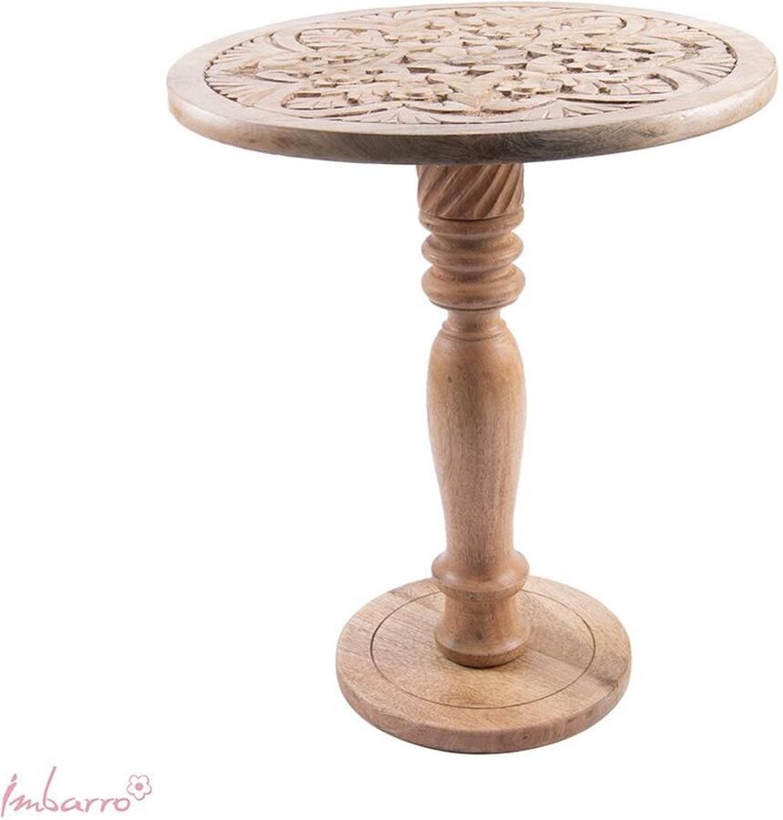 Imbarro Home & Fashion Imbarro Fashion & Home houten bijzettafel Lotta Natural 44 x 55 cm hoog