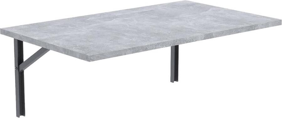 Imperatore Imperatoris Moderne salontafel woonkamermeubel betonlook betonnen tafel voor de woonkamer industrieel design Opvouwbare wandtafel 120x60 cm grijs