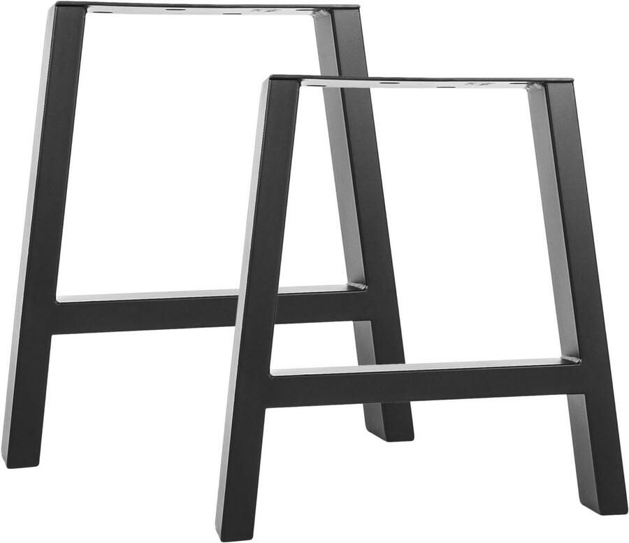 Imperatoris A-vorm Tafelonderstel Metaal 2 stuks Tafelpoten Verstelbare Tafelpoot Salontafelpoten Meubelpoten Meubelpootjes Bankrunner Industrieel Tafelframe 8 x 30 40 x 42 cm Zwart