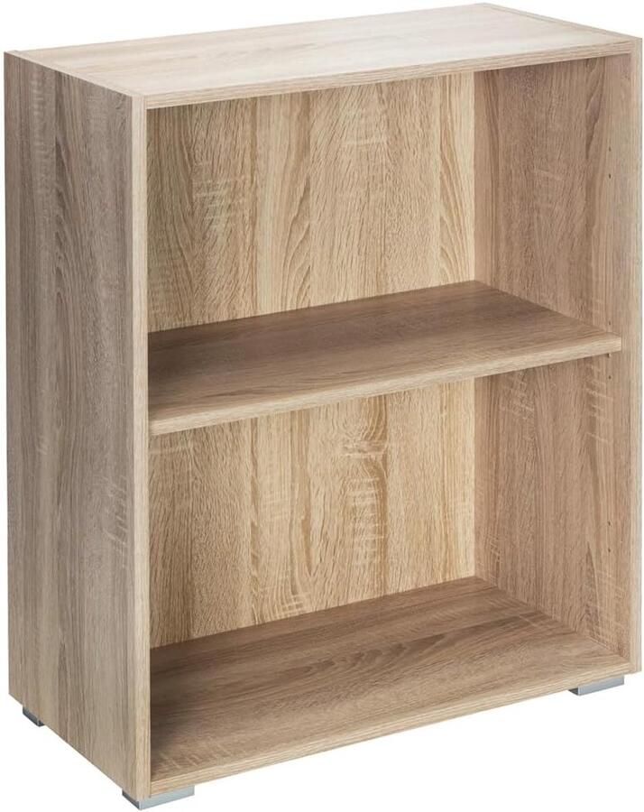 Imperatoris Archiefkast met 2 Vakken Hoogte Verstelbare Schappen Kantoorkast Ladeblok Bureau Dossierkast Bureaukast Opbergkast Voorraadkast Boekenkast Bijzettafel Armoire de Bureau 28 x 60 x 77 cm Eiken