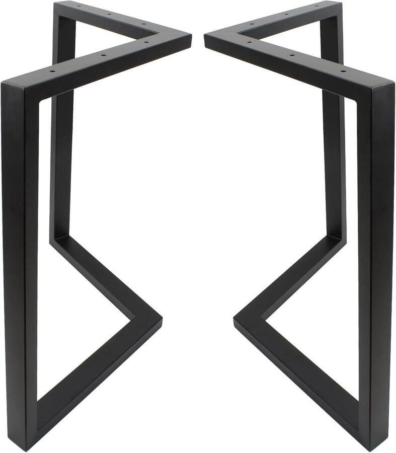 Imperatoris Arrow Tafelonderstel Metaal 2 stuks Tafelpoten Verstelbare Tafelpoot Salontafelpoten Meubelpoten Meubelpootjes Bankrunner Industrieel Tafelframe 5 x 70 x 72 cm Zwart