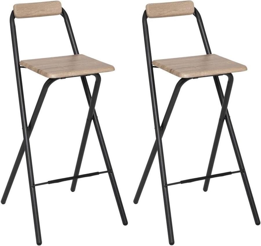 Imperatoris Barstoel met Rugleuning Industrieel Design- stoel voor Keuken- binnen en Buiten- met Voetsteun Comfortabele -set van 2 Barkruk-beige