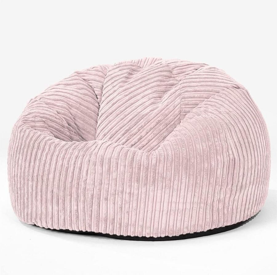 Imperatoris Gestreept Zitzak met Polystyreen Vulling Waterbestendige Ergonomische Zitzakken voor Buiten en Binnen Wasbare Zitzak voor Volwassenen en Kind Zitzak Stoel 75 x 75 x 29.5 cm Roze