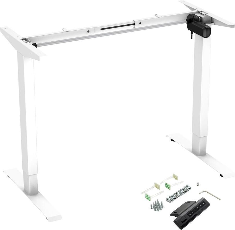 Imperatoris Tafelonderstel Metaal Hoogte Verstelbaar Tafelpoten Verstelbare Tafelpoot Salontafelpoten Meubelpoten Meubelpootjes Bankrunner Industrieel Tafelframe 81.1 tot 130.2 x 70.2 tot 120.22 cm Wit