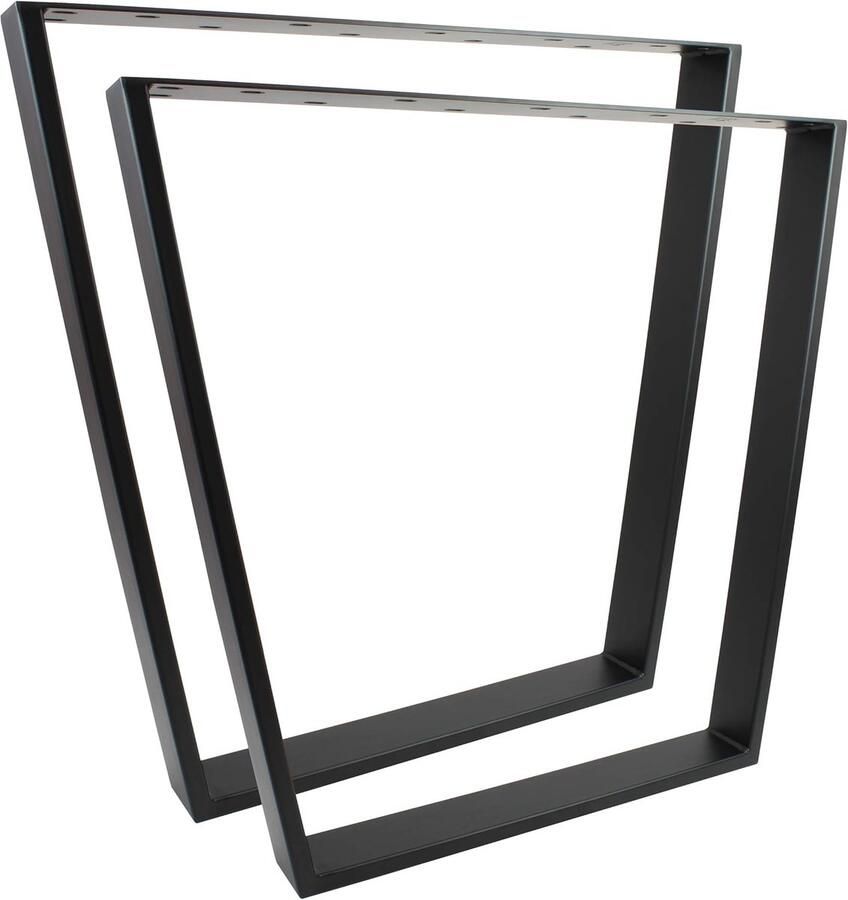 Imperatoris V-vorm Tafelonderstel Metaal 2 stuks Tafelpoten Verstelbare Tafelpoot Salontafelpoten Meubelpoten Meubelpootjes Bankrunner Industrieel Tafelframe 8 x 30 40 x 72 cm Zwart