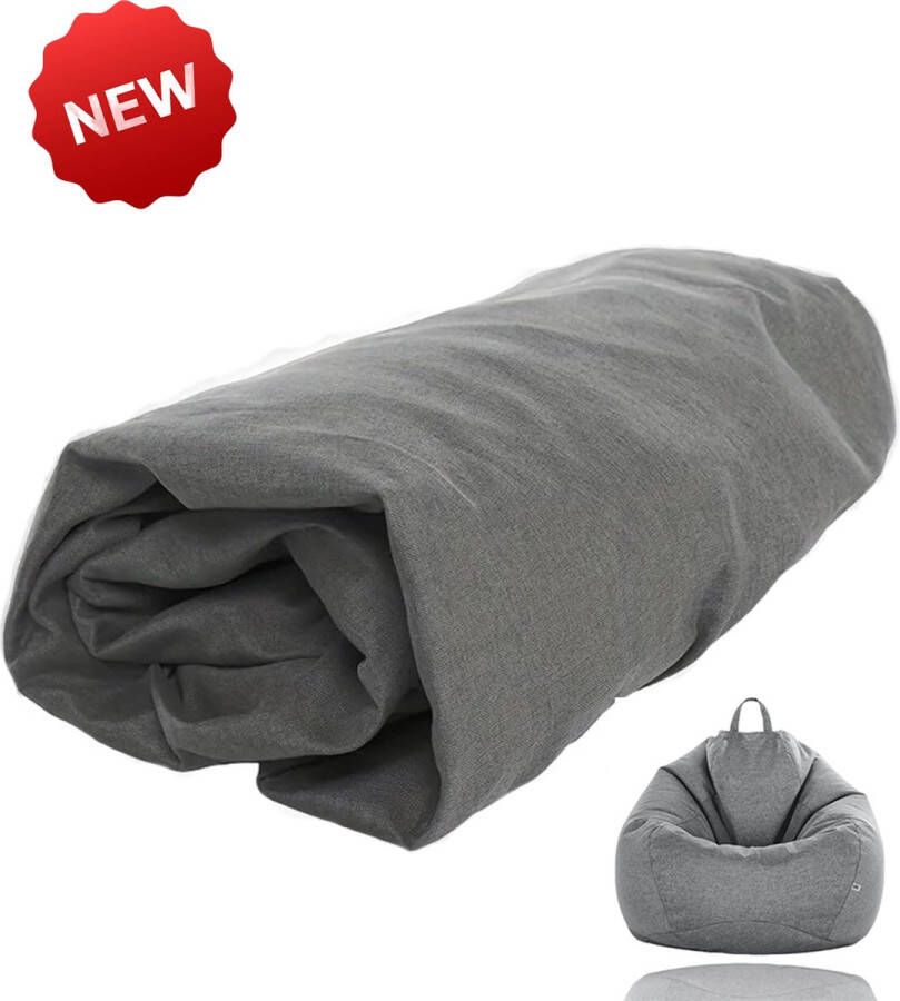 Imperatoris Zitzak Loungestoel Sofa Beanbag HOES voor Volwassenen en kinderen ZONDER Vulling 75*90MC L XL Grijs Grey