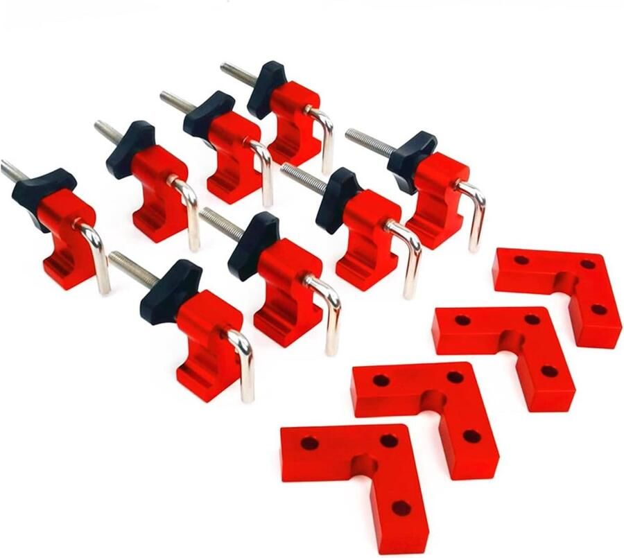 Imperiaal Hoekklem 90 graden met vierkanten en klemmen Aluminiumlegering positioneringshoek Voor boxen fotolijsten en kasten