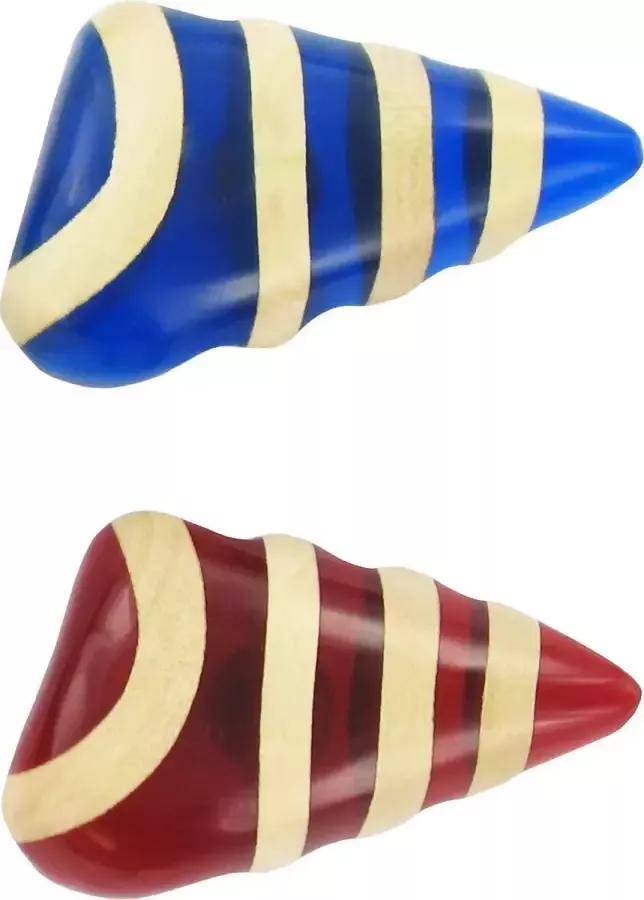 Impresso Decoratieve houten acrylaat meubelknoppen 2 stuks leo rood blauw