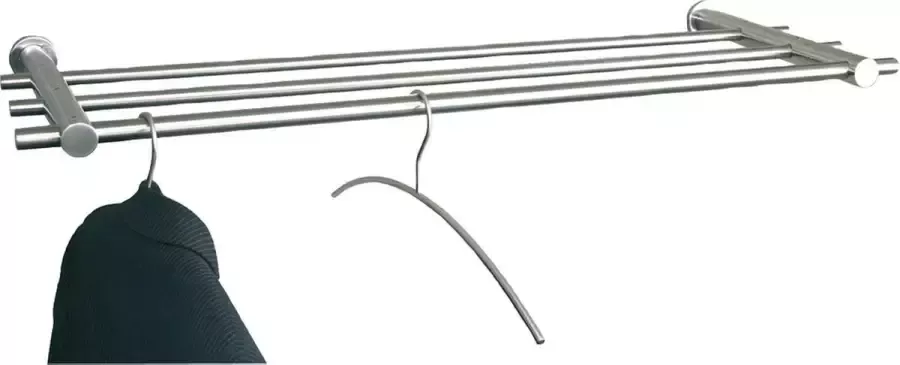 Impresso Garderobe rek 3 stangen 90cm RVS