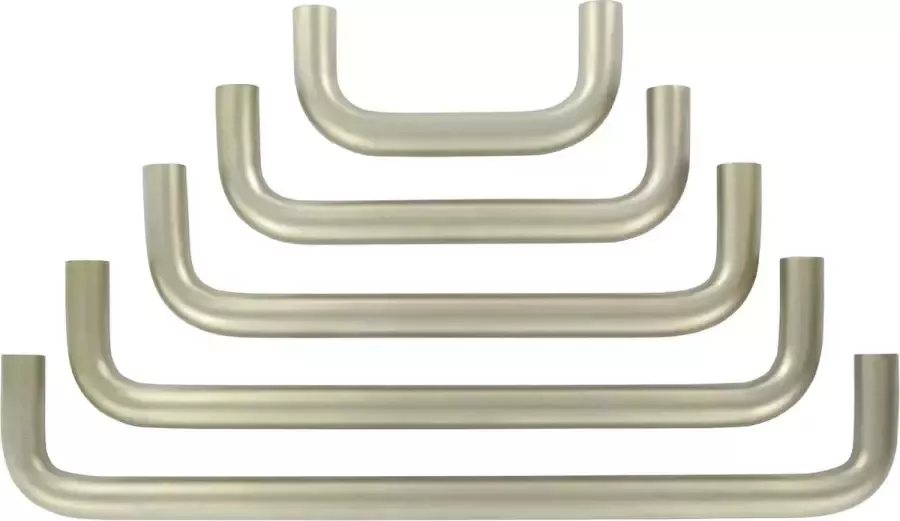 Impresso Set van 5 beugelgrepen mat nikkel maten