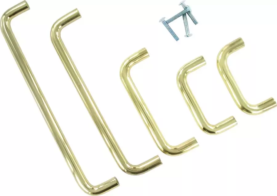 Impresso Set van 5 beugelgrepen messing maten