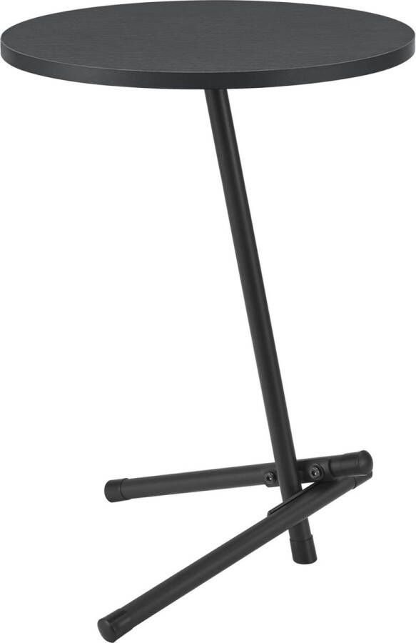 In And Outdoormatch Bijzettafel Rond Silo 55xØ40 cm Zwart MDF en Metaal Poedercoating Stijlvol Design