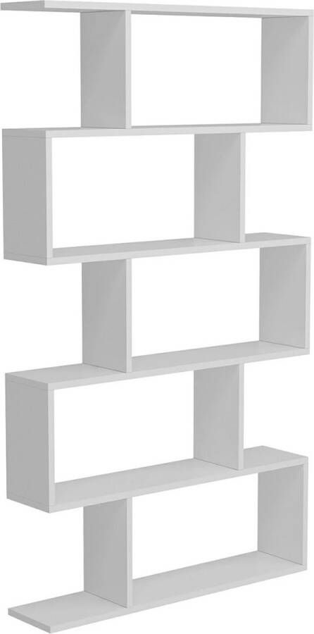 In And Outdoormatch Boekenkast Plank Dario 157x90x20 cm Wit Spaanplaat Stijlvol en opvallend design - Foto 2