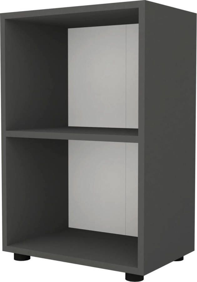 In And Outdoormatch Boekenkast Plank Kathryn 74x49x30 cm Antraciet Spaanplaat Modern Design