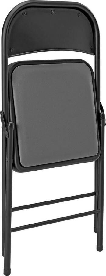 In And Outdoormatch Bureaustoel Quinn Klapstoel Opvouwbaar 80x46x50 cm Set van 6 Grijs Modern design - Foto 2