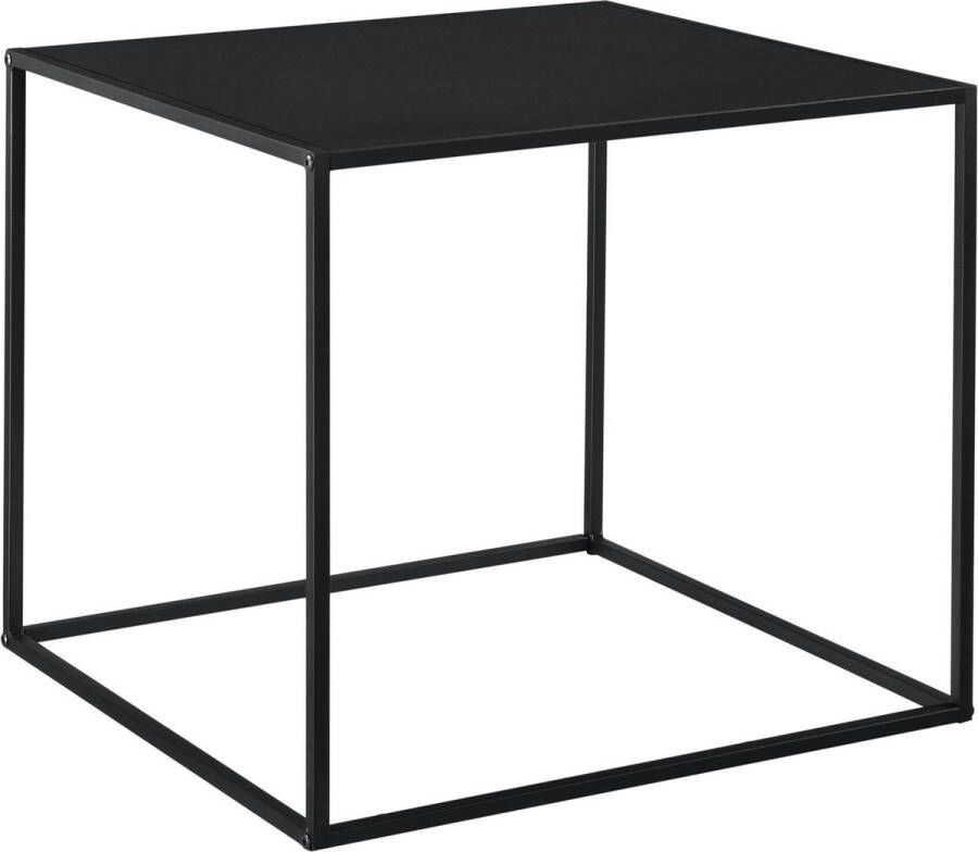 In And Outdoormatch Consoletafel Kory Bijzettafel Metaal 50x55x55 cm Zwart Mat Stijlvol design