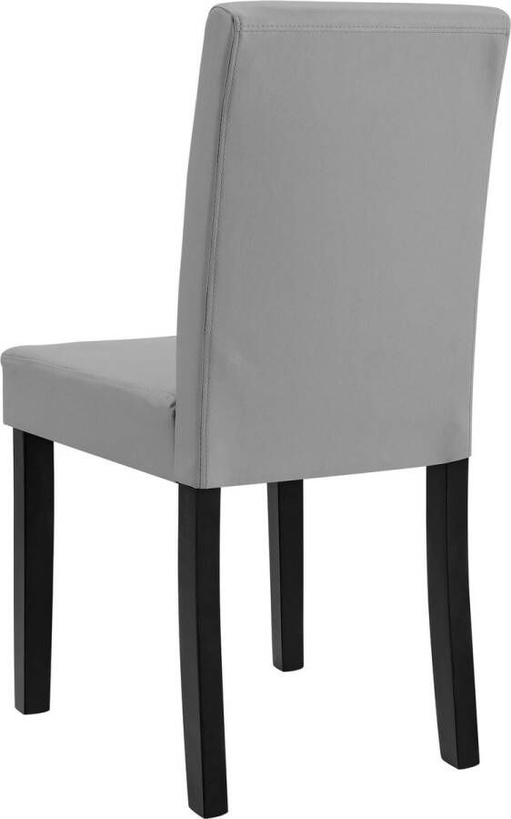 In And Outdoormatch Eetkamerstoel Set van 2 Kunstleer Lichtgrijs Stabiele houding Modern design - Foto 2