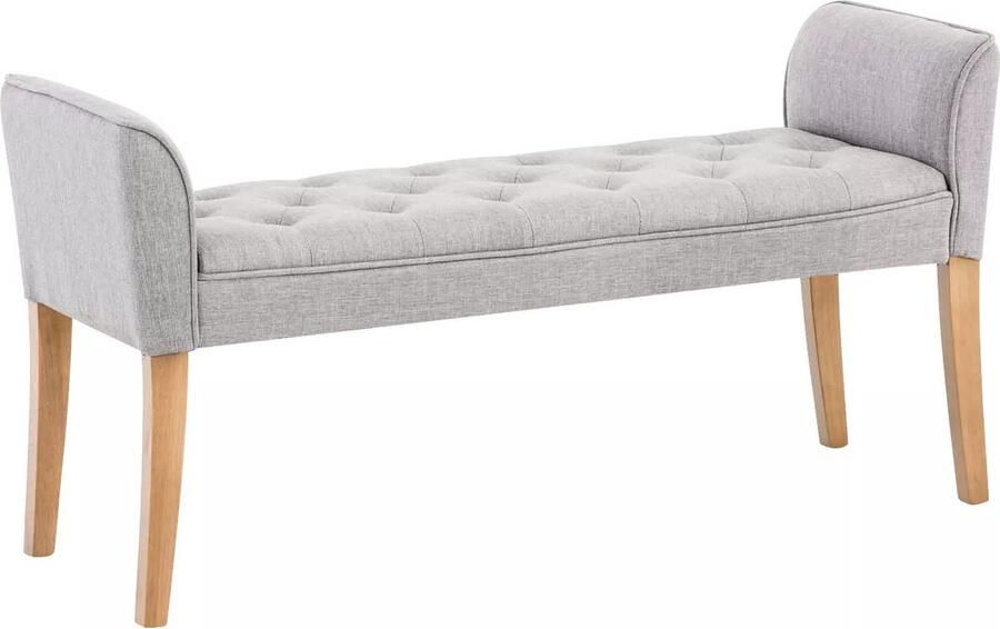 In And Outdoormatch bank Priscilla kleine bank loungebank Grijs 108 x 42 cm bank