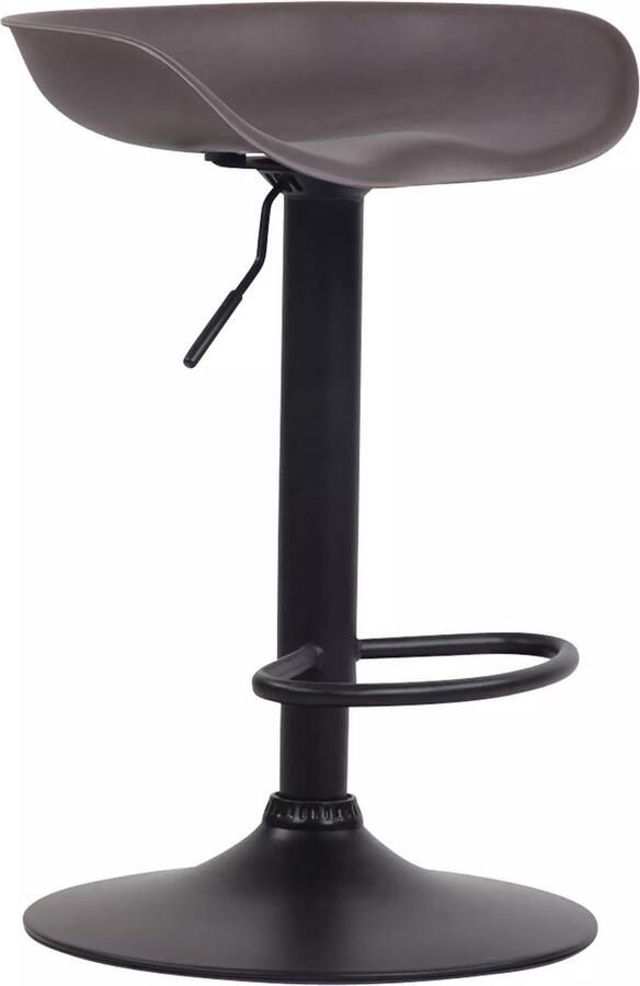 In And Outdoormatch Barkruk Antonetta Bruin Modern Design Kunststof Zitschaal Zwart Voor Keuken en Bar Voetsteun Kunststof Zitting