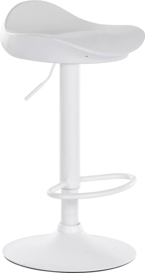 In And Outdoormatch Barkruk Sierra Wit Zithoogte 59-83 cm Set van 1 Zonder rugleuning In hoogte verstelbaar Keuken en bar Ergonomische barstoelen