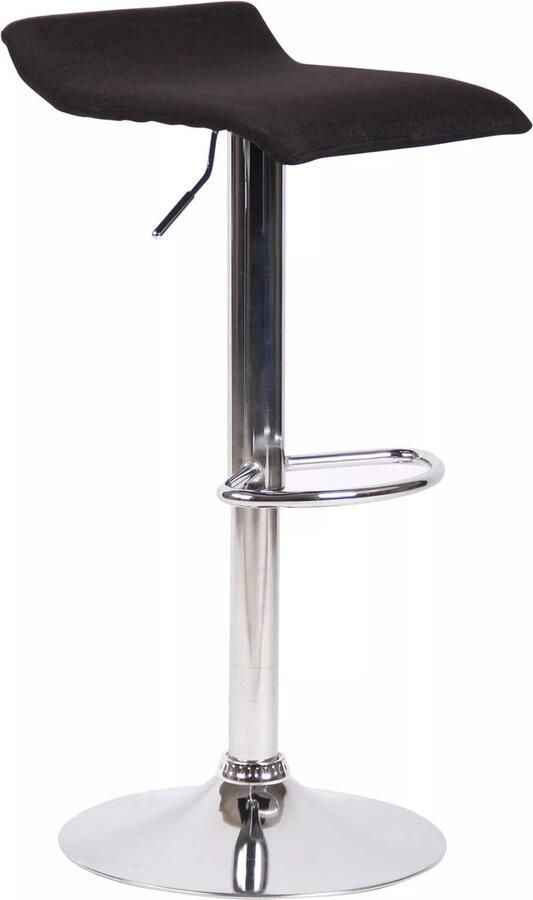 In And Outdoormatch Barkruk Vilma Bruin Chroom Minimalistisch Design Set van 1 Voetensteun Voor Keuken en Bar Gestoffeerde Zitting