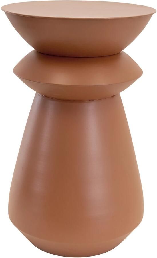In And Outdoormatch Bijzettafel Ø34x51 5 cm Roestkleur Staal