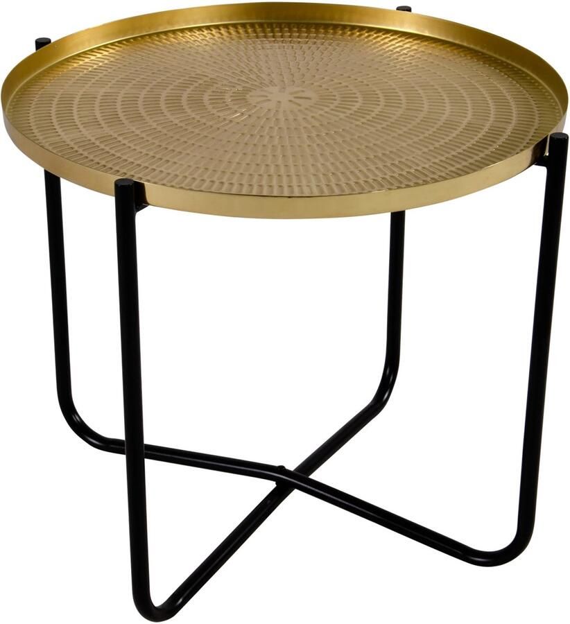 In And Outdoormatch Bijzettafel Goud Ø40 5x35 cm Staal