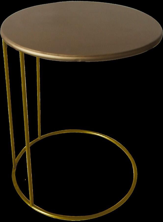 In And Outdoormatch Bijzettafel Goud Ø40x54 5 cm Staal