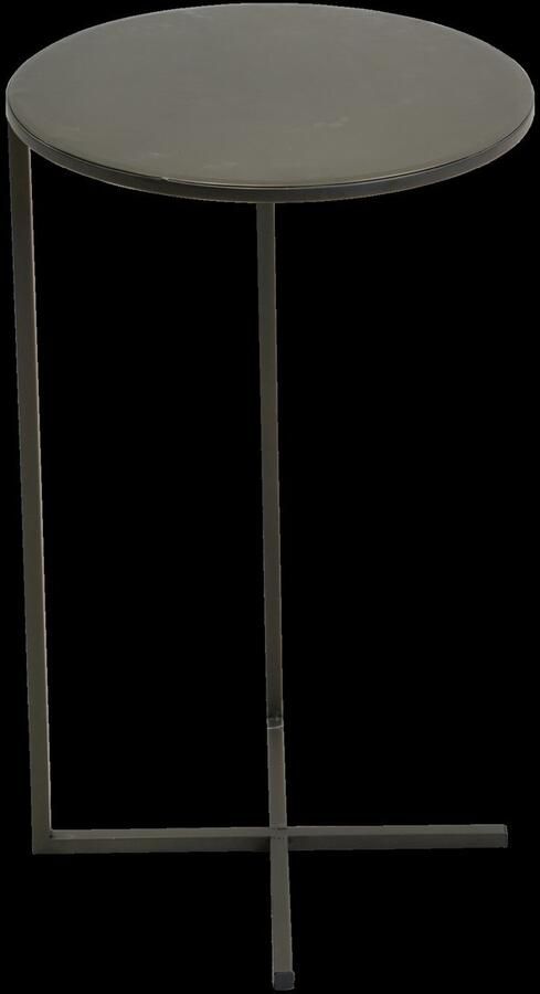 In And Outdoormatch Bijzettafel Zwart Ø35x60 cm Staal