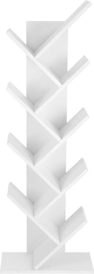 In And Outdoormatch Boekenkast Carter 8 lagen Boekenrek Woonkamer slaapkamer en kinderkamer Hout MDF 50x25x135cm