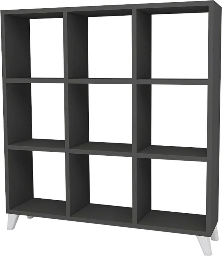 In And Outdoormatch Boekenkast Ricardo Spaanplaat 100x88x20cm Antraciet