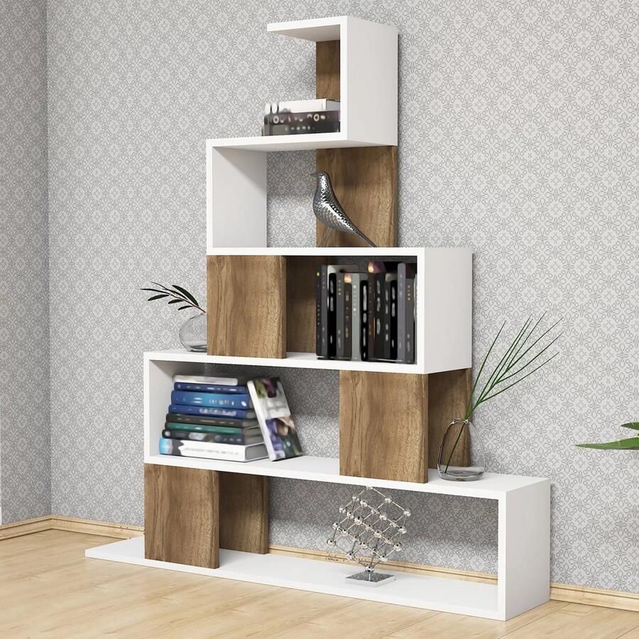 In And Outdoormatch Boekenkast Stijn 131x120x22 cm Wit MDF