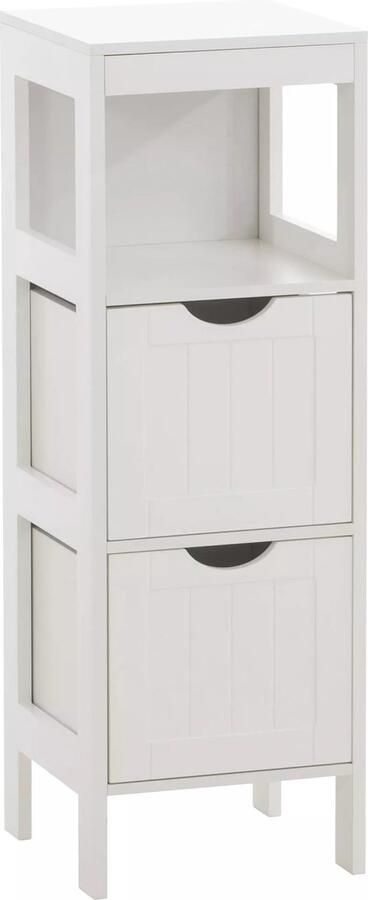 In And Outdoormatch bovenkast ladekast halmeubel Wit 30x30x89cm