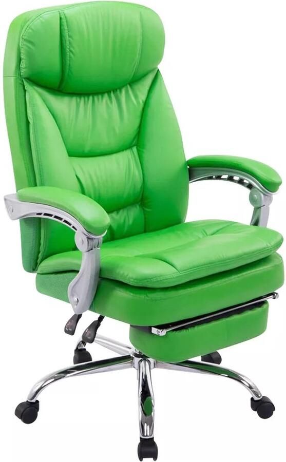 In And Outdoormatch Bureaustoel Attilio Ella Kunstleer Groen Op wielen Ergonomische bureaustoel Voor volwassenen In hoogte verstelbaar