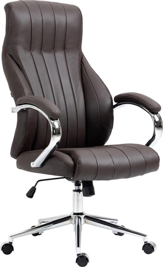 In And Outdoormatch Bureaustoel Idella Echt Leer Hoogwaardige Bekleding Comfortabel Gevoerd Luxe Uitstraling