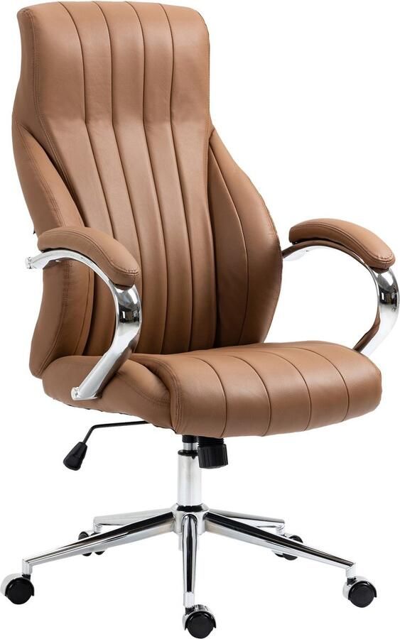 In And Outdoormatch Bureaustoel Isla Echt Leer Hoge Kwaliteit Bekleding Comfortabel Gevoerd Luxe Uitstraling