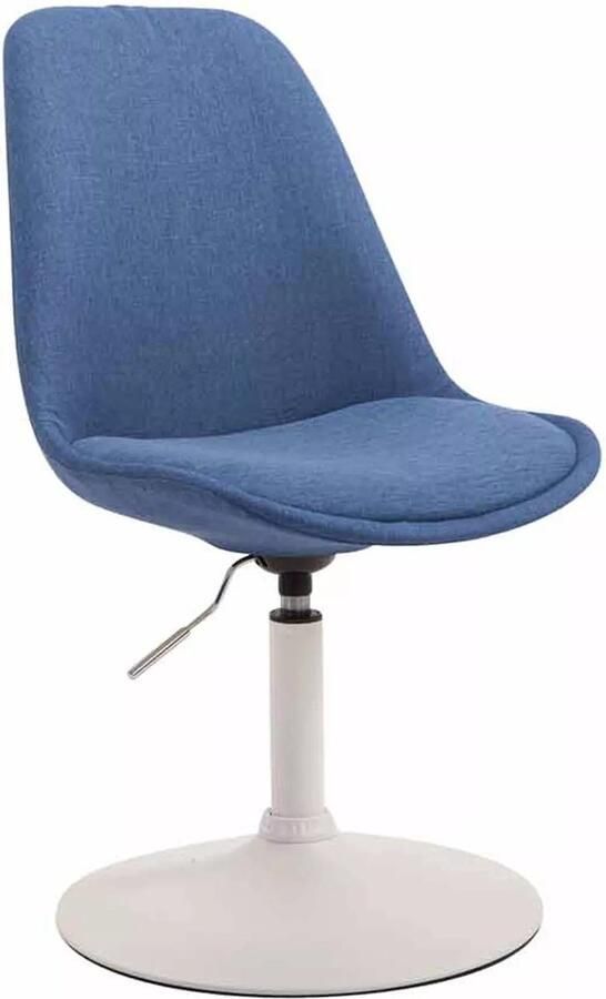 In And Outdoormatch Design Eetkamerstoel Kianna Blauw Zonder armleuning Met rugleuning Set van 1 Woonkamerstoelen Keukenstoelen 100% polyurethaan