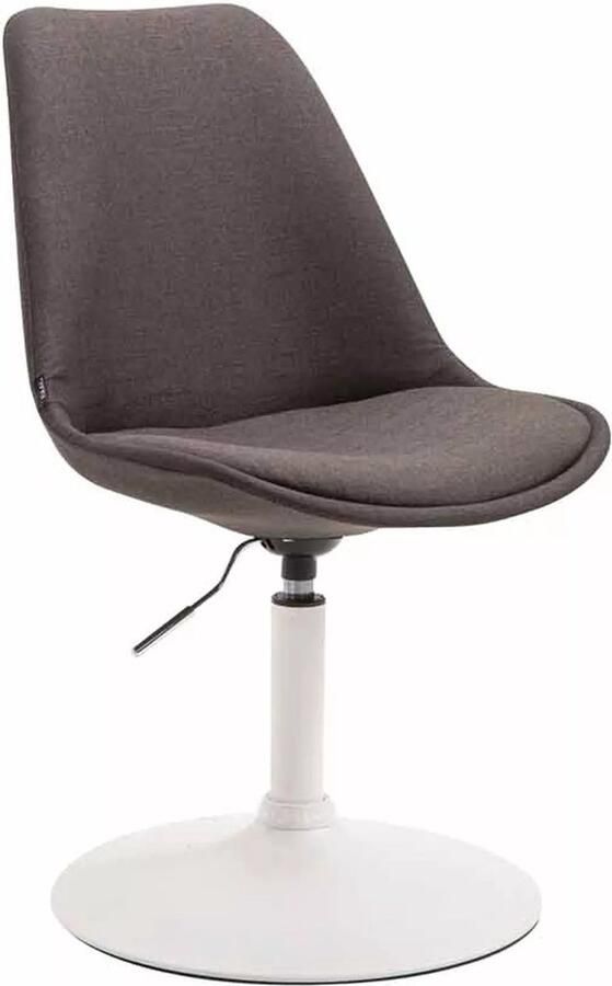 In And Outdoormatch Design Eetkamerstoel Lorenzo Donkergrijs Zonder armleuning Met rugleuning Set van 1 Woonkamerstoelen Keukenstoelen 100% polyurethaan