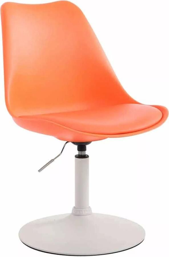 In And Outdoormatch Design Eetkamerstoel Trycia Oranje Zonder armleuning Met rugleuning Set van 1 Woonkamerstoelen Keukenstoelen 100% polyurethaan