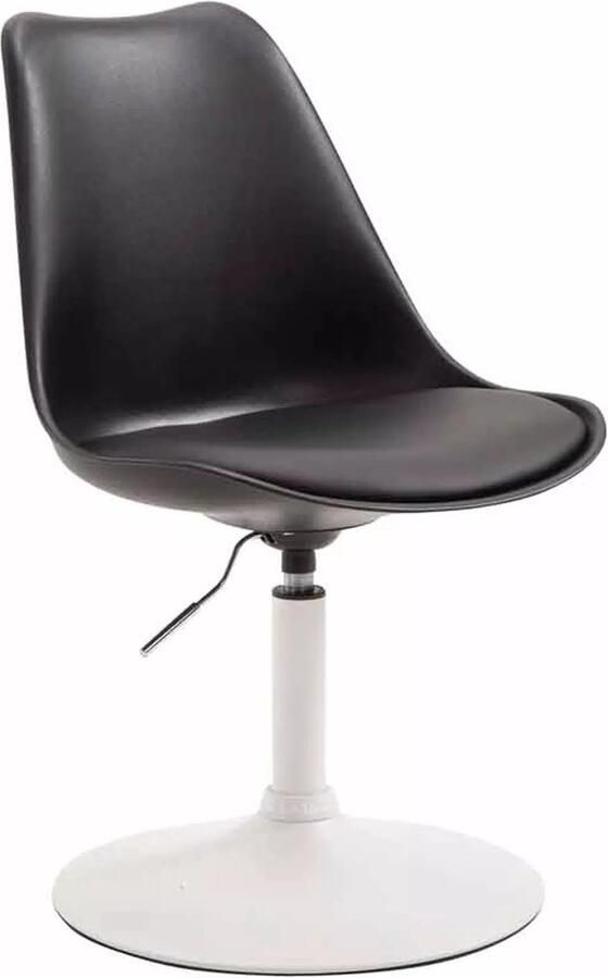 In And Outdoormatch Design Eetkamerstoel William Zwart Zonder armleuning Met rugleuning Set van 1 Woonkamerstoelen Keukenstoelen 100% polyurethaan