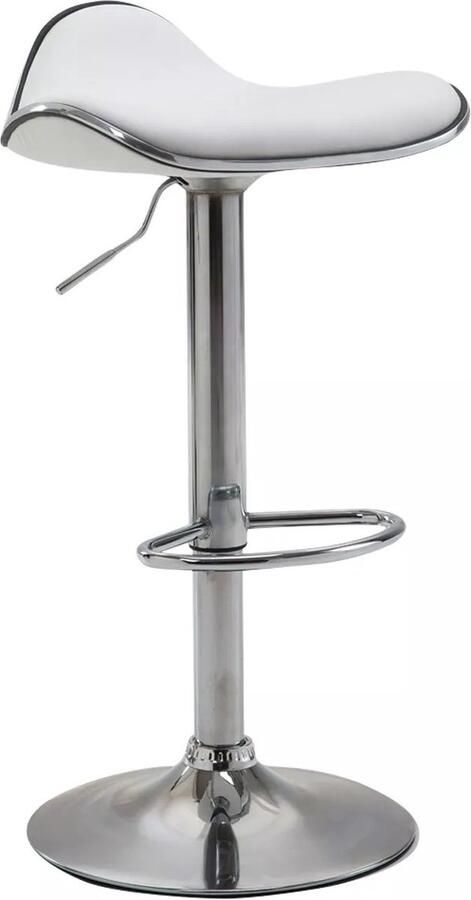 In And Outdoormatch Designer Barkruk Herman Set van 1 Ergonomisch Barkruk keuken of kantine Zonder rugleuning Wit 60-80cm