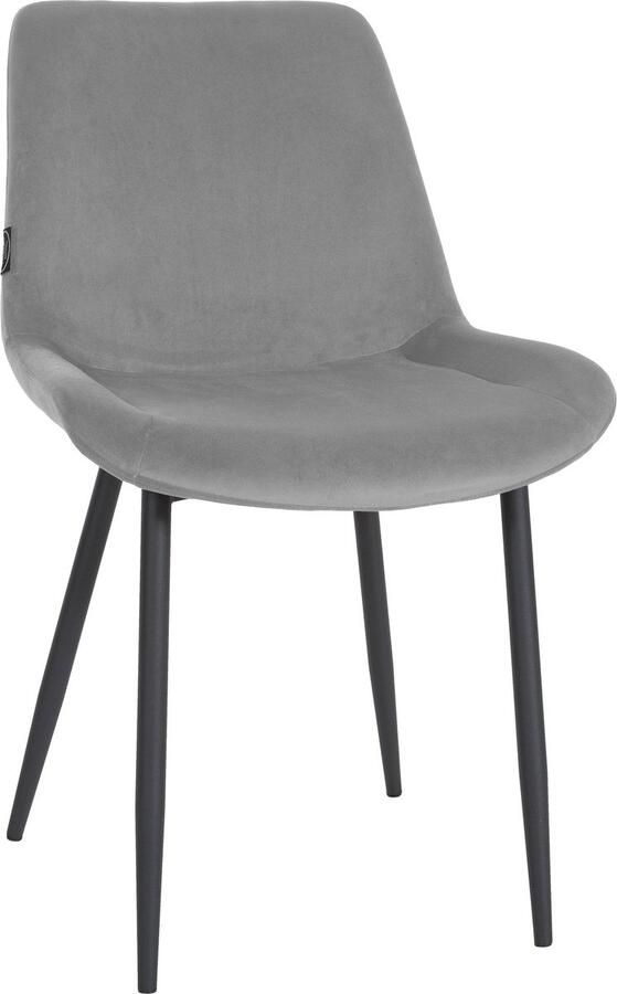 In And Outdoormatch Eetkamerstoel Carolina Grijs Fluweel Hoge kwaliteit bekleding Klassieke eetkamerstoel Stijlvolle uitstraling