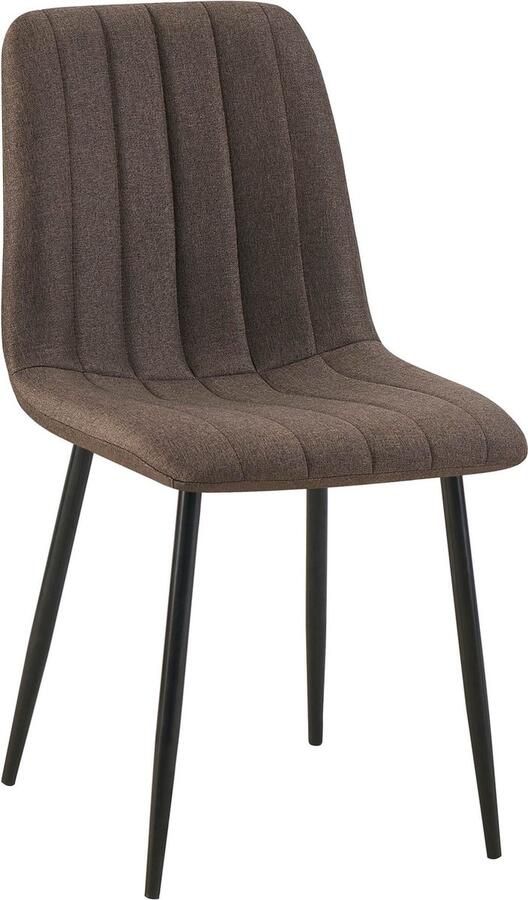 In And Outdoormatch Eetkamerstoel Maria Bruin Eetkamerstoel Stof Hoge kwaliteit bekleding Stijlvolle stoel Klassieke eetkamerstoel