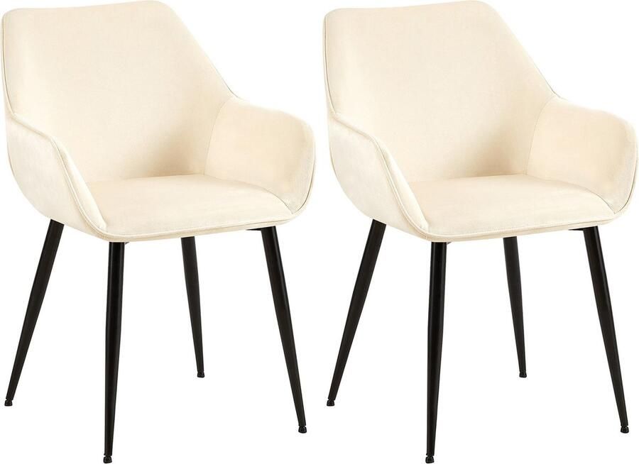 In And Outdoormatch Eetkamerstoel Posy Set van 2 Fluweel Hoogwaardige bekleding Luxe eetkamerstoel Moderne look
