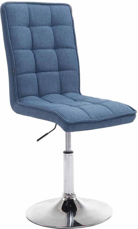 In And Outdoormatch Eetkamerstoel Scott Blauw Eetkamerstoel Stof Hoge kwaliteit bekleding Vintage stijl stoel Minimalistische eetkamerstoel